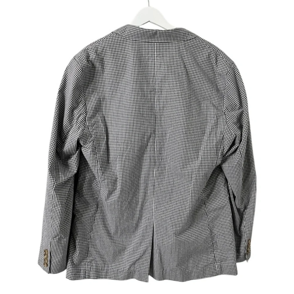 J. Crew Men’s Ludlow Blazer Jacket Black and White Gingham‎ Size Large